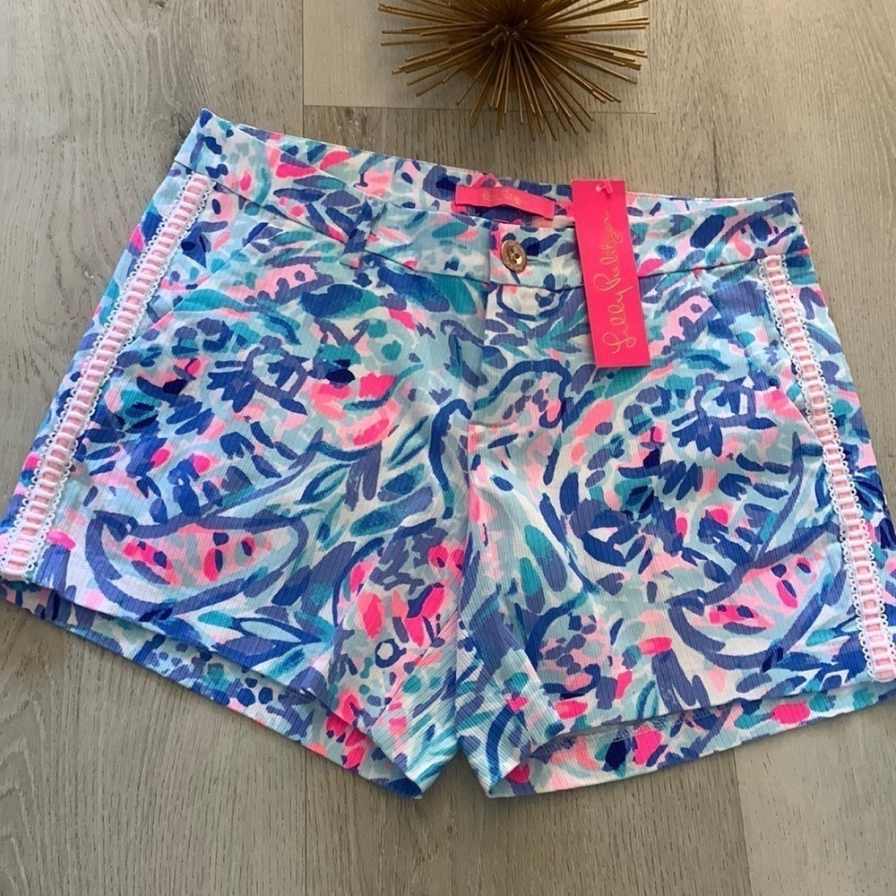 NWT Lilly Pulitzer Women's Callahan shorts with lace details size 2 summer beach
